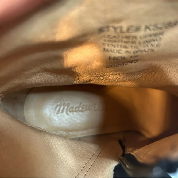 Madewell Esme Black Suede Bow Boot Circle Block Heel - Picture 11 of 13